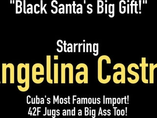 Naughty or Nice BBW Angelina Castro Gets Black Santa Cock