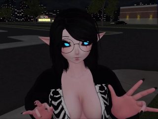 Your Big Tittie Goth GF Sucks You Off On A Street Corner! Teaser!  VRC