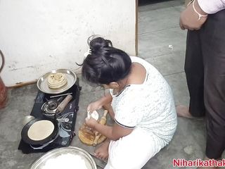 Indian desi step-mom fuck in kitchen