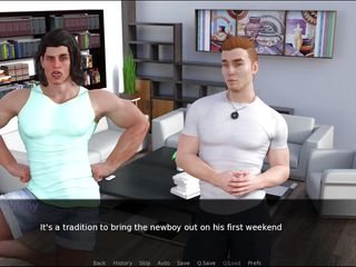 Ryder Performs Exercise & I Tease Him - Just Bros: A Gay Game