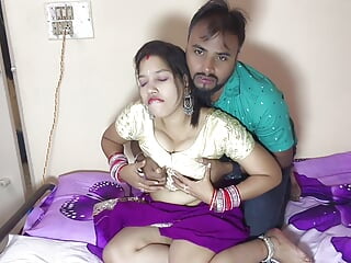 Sexy indian odia housewife and step brother make sex relation in bed room (Desi wife romance and sex)