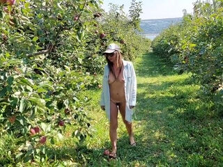 Walking Naked In A Orchard And Pick Some Apples!